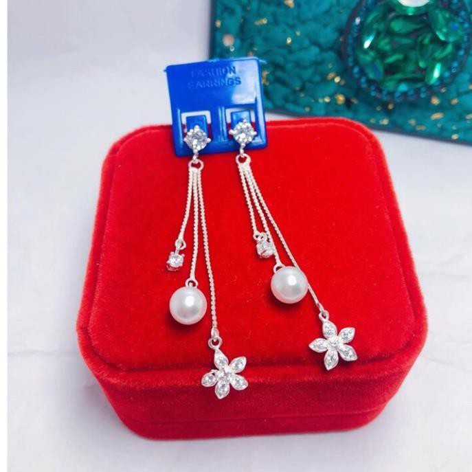 Bông tai nữ bạc thật dáng dài dự tiệc chất liệu bạc ta chuẩn sáng đẹp mẫu mới trẻ trung-JQN gian hàng chính hãng cam kết Bạc chuẩn Chất lượng không lo đen xỉn