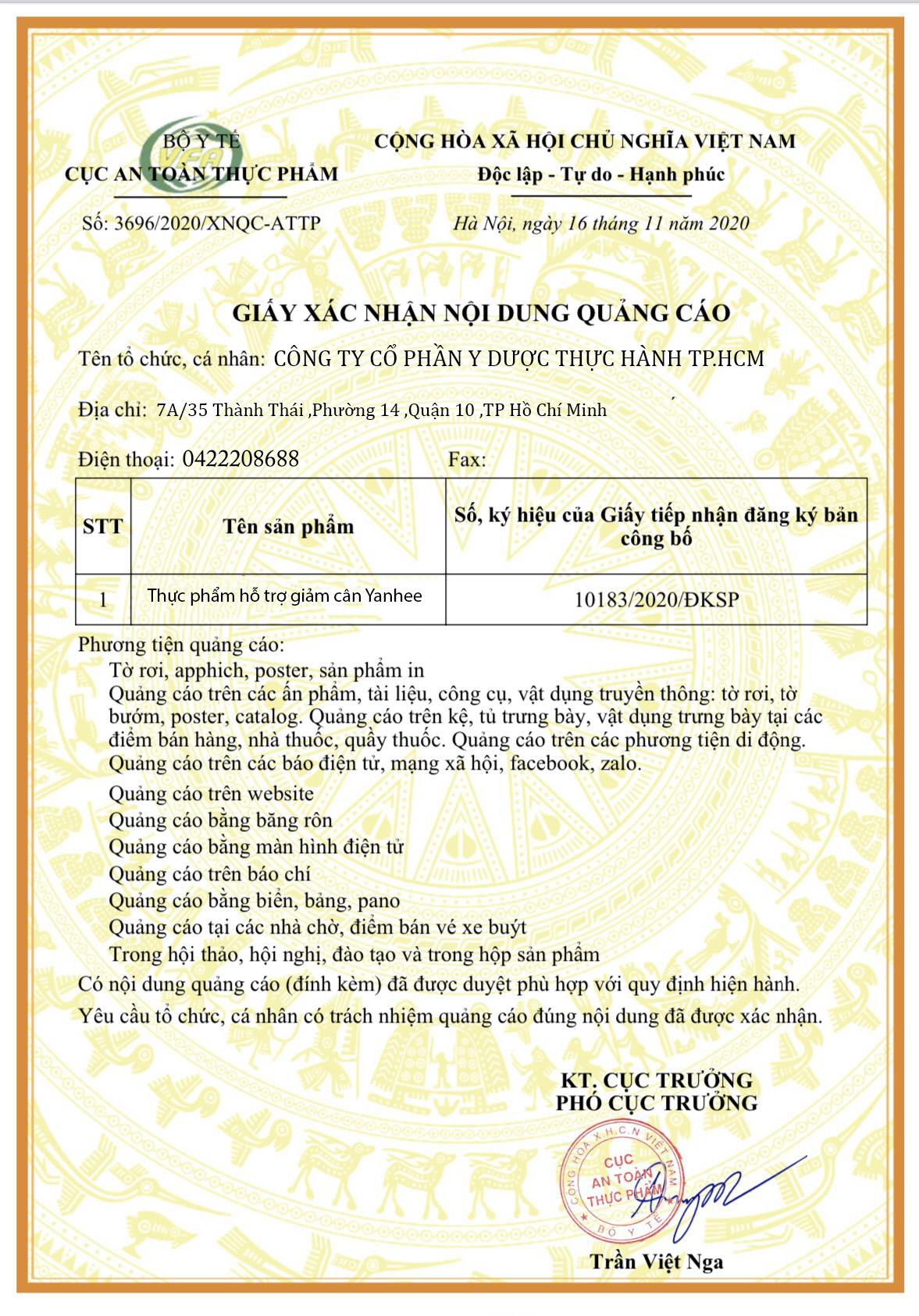 Giảm cân yanhee vip 7 ss thái lan(7viên/ngày)