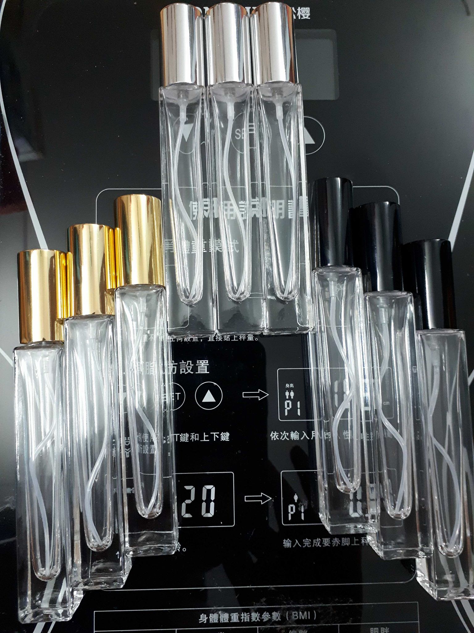 Lọ chiết nước hoa trụ vuông dài 10ml (Vỏ chiết nước hoa/Ống chiết nước hoa/Chai chiết nước hoa)