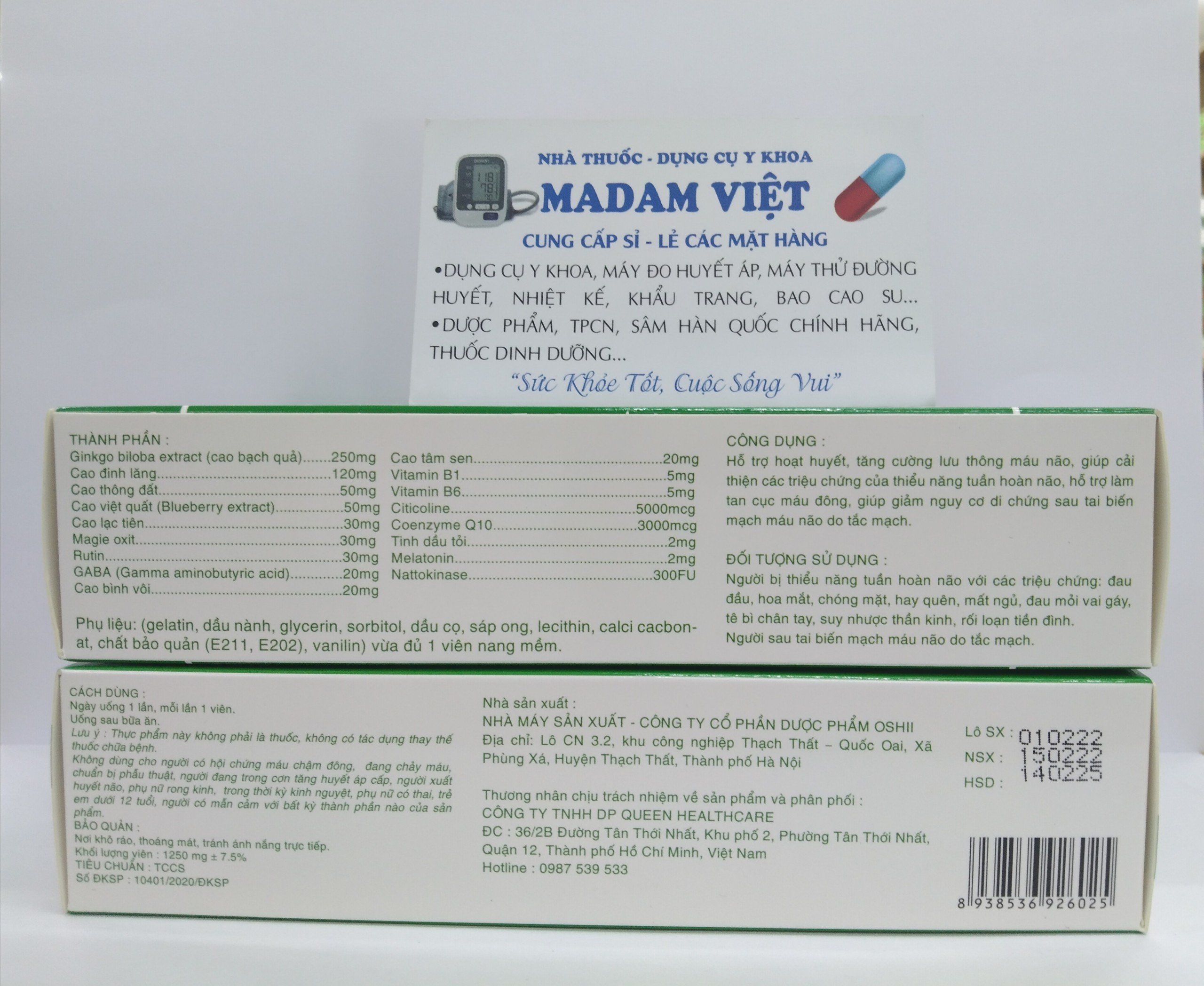 QUEEN BRAIN PLUS: Tăng cường máu não