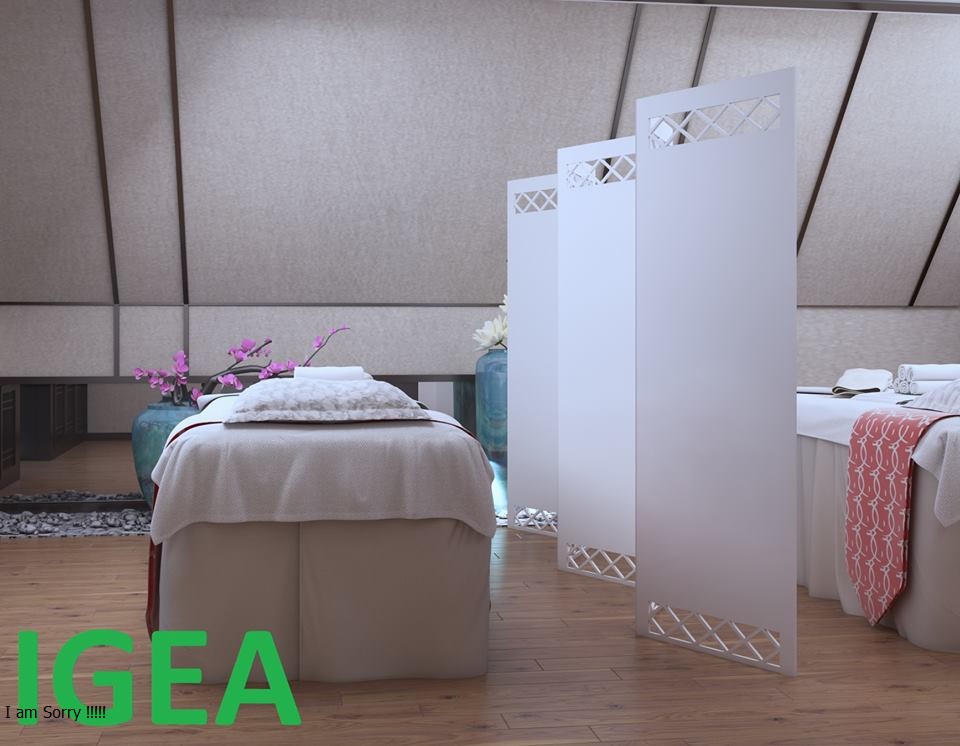 Vách Ngăn Bình Phong Kín IG465 - (322k 1 tấm kèm 2 chân)