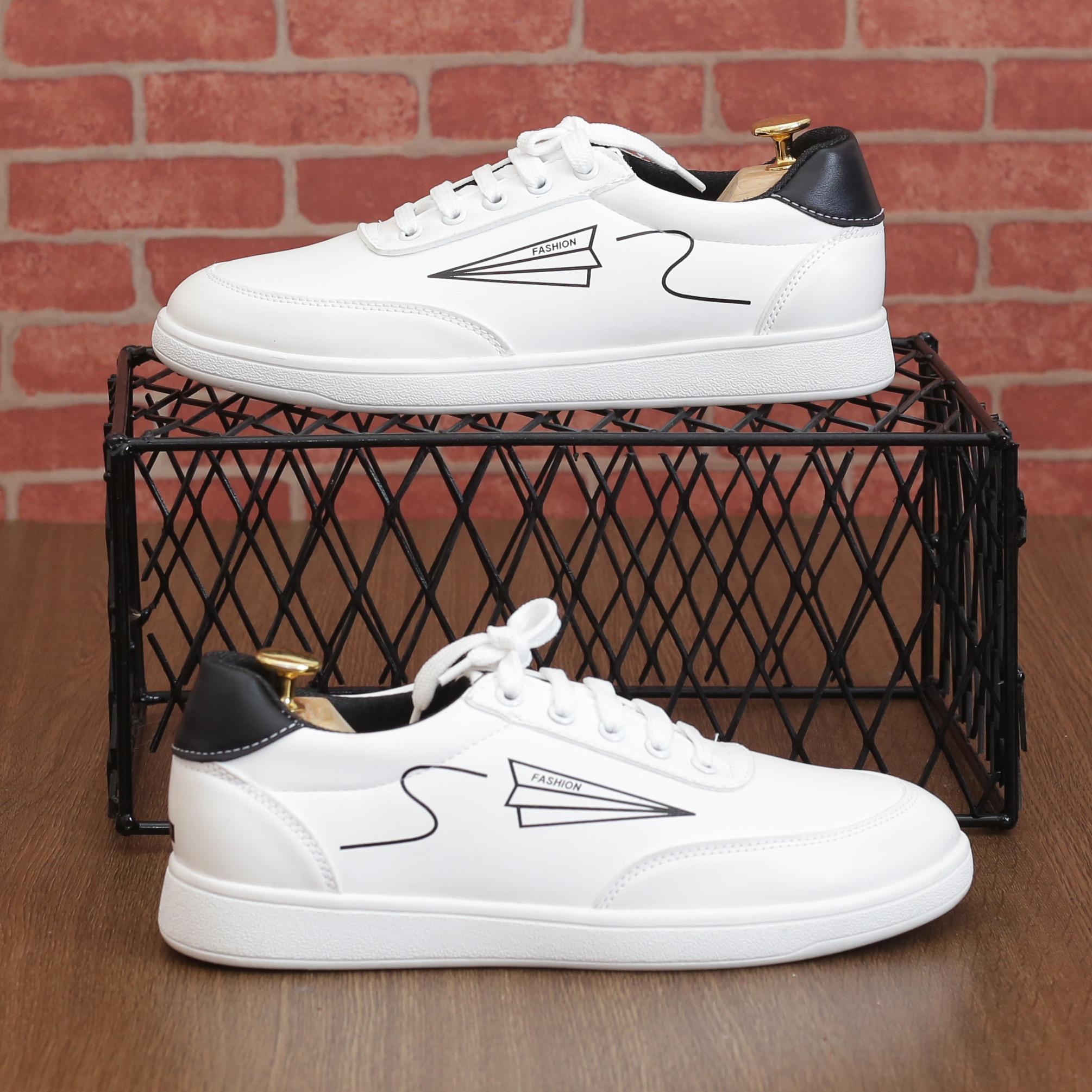 Giày sneaker nam thể thao trắng (Trường Giày Mã M8SNK)