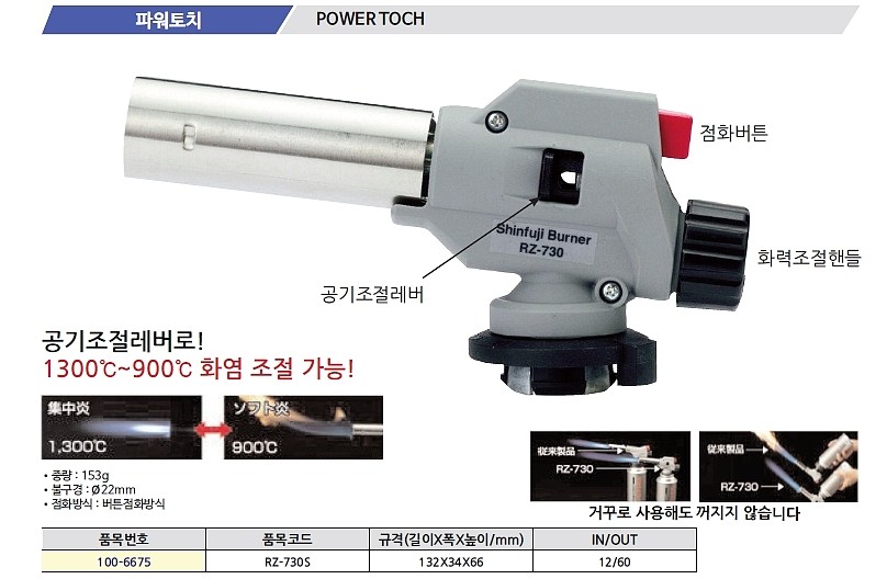 Đầu khò gas đánh tia lửa điện nhật bản rz-730s
