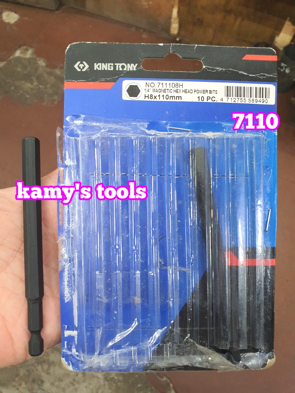 Mũi vít lục giác cho máy bắn vít 110mm kingtony 711102h 711125h 711103h 711104h 711105h 711106h 711108h 711110h