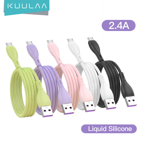 KUULAA Cáp Micro USB sạc nhanh 3A Truyền nhanh Chất liệu mềm đầy màu sắc 0,25m / 0,5m / 1m / 2m Silicone sạc nhanh Dây ngày cho điện thoại Android Xiaomi Mi Redmi
