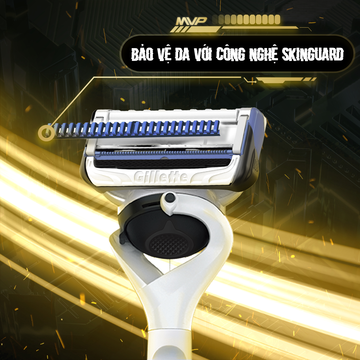 Dao Cạo Râu GILLETTE MVP 1 Cán + 5 Lưỡi