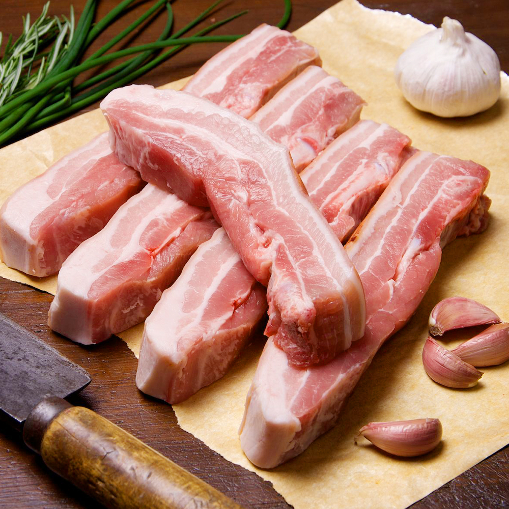 Thịt heo Ba rọi có sườn nhập khẩu 500gr - chế biến kho, xào, chiên