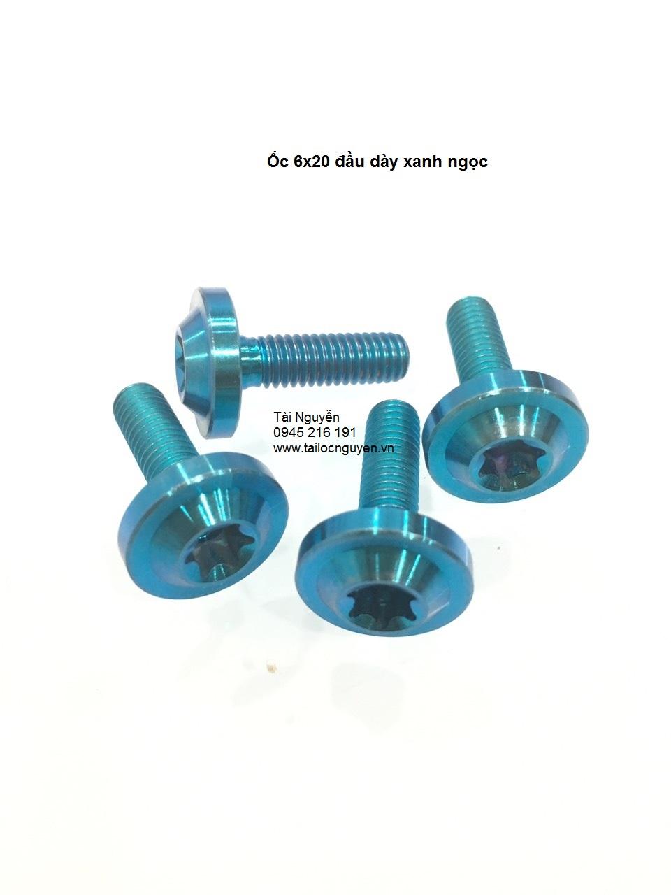 [HCM]ỐC GR5 TITANIUM XANH NGỌC SIZE 5LI VÀ 6LI