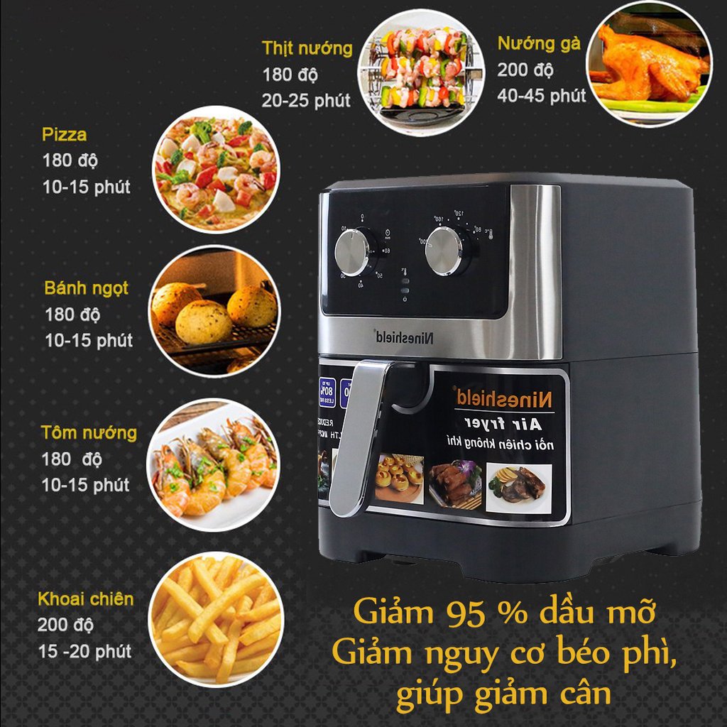Nồi Chiên Không Dầu Nineshield