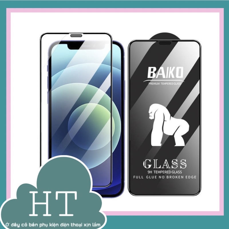 Cường Lực IPHONE Full Màn - Chống Bụi Màn Loa - BAIKO KINGKONG