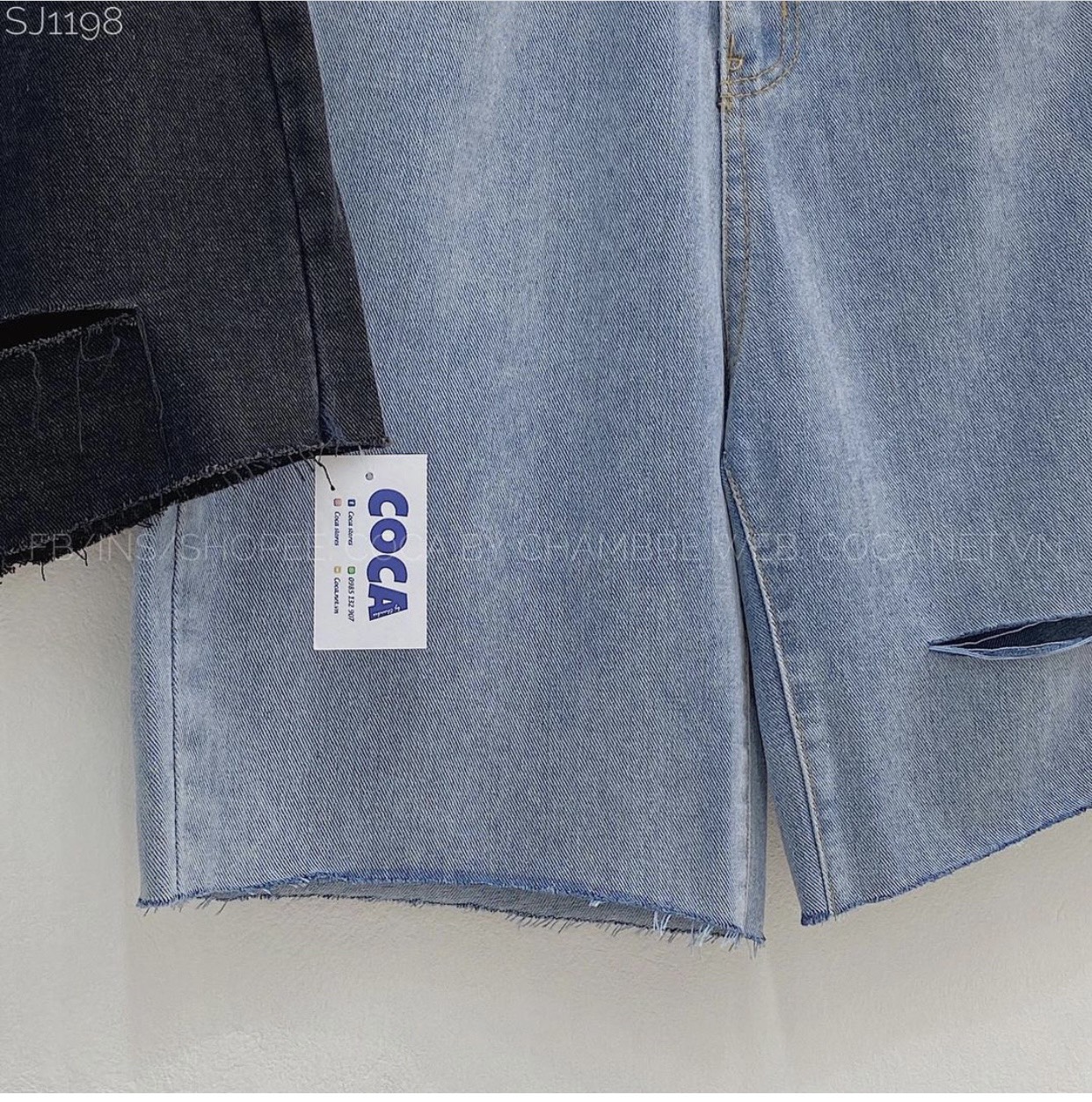 QUẦN SHORT JEANS NGỐ RÁCH PT