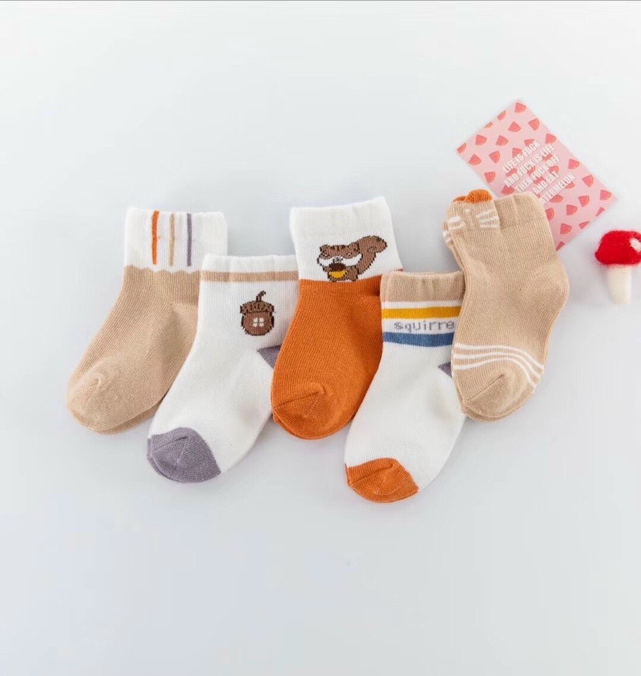 TẤT LƯỚI CỔ CAO CHO BÉ (SET 5 ĐÔI)