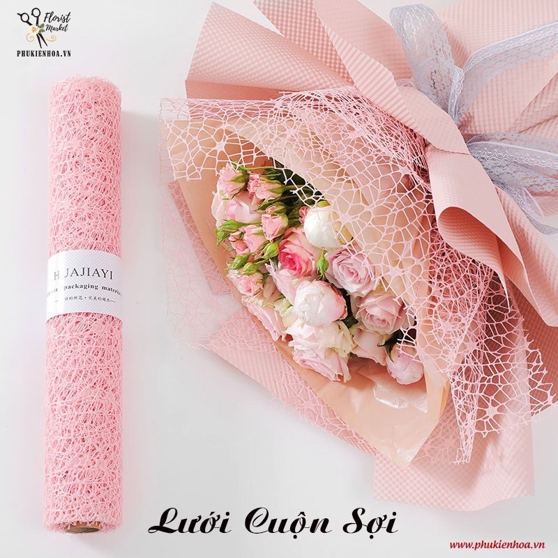 Cuộn lưới nhện- cuộn lưới sợi bó hoa cao cấp