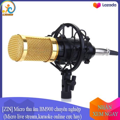 HCM-FreeShip- Micro karaoke onlinethu âm BM900 chuyên nghiệp - Micro live streamkaraoke online cực hay-Xem clip để biết cách sử dụng-CN10 Store