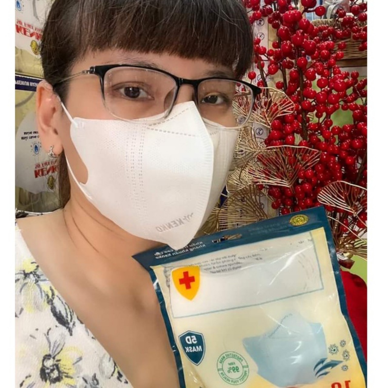 FRESHIP MAX THÙNG 100 Chiếc Khẩu Trang 5D KenKo Facemask 3 lớp Chống Bụi Mịn không lem son CHUYỂN SỈ LẺ 1591881346