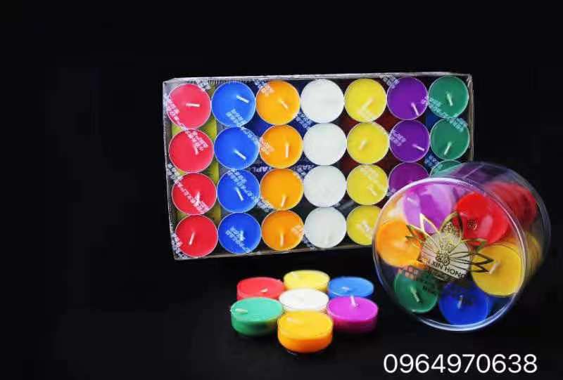 Nến 4 giờ Xin Xin Hong 7 Màu (120viên)