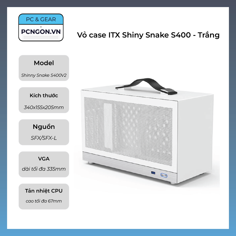Shinny snake S400 mini ITX computer case -white