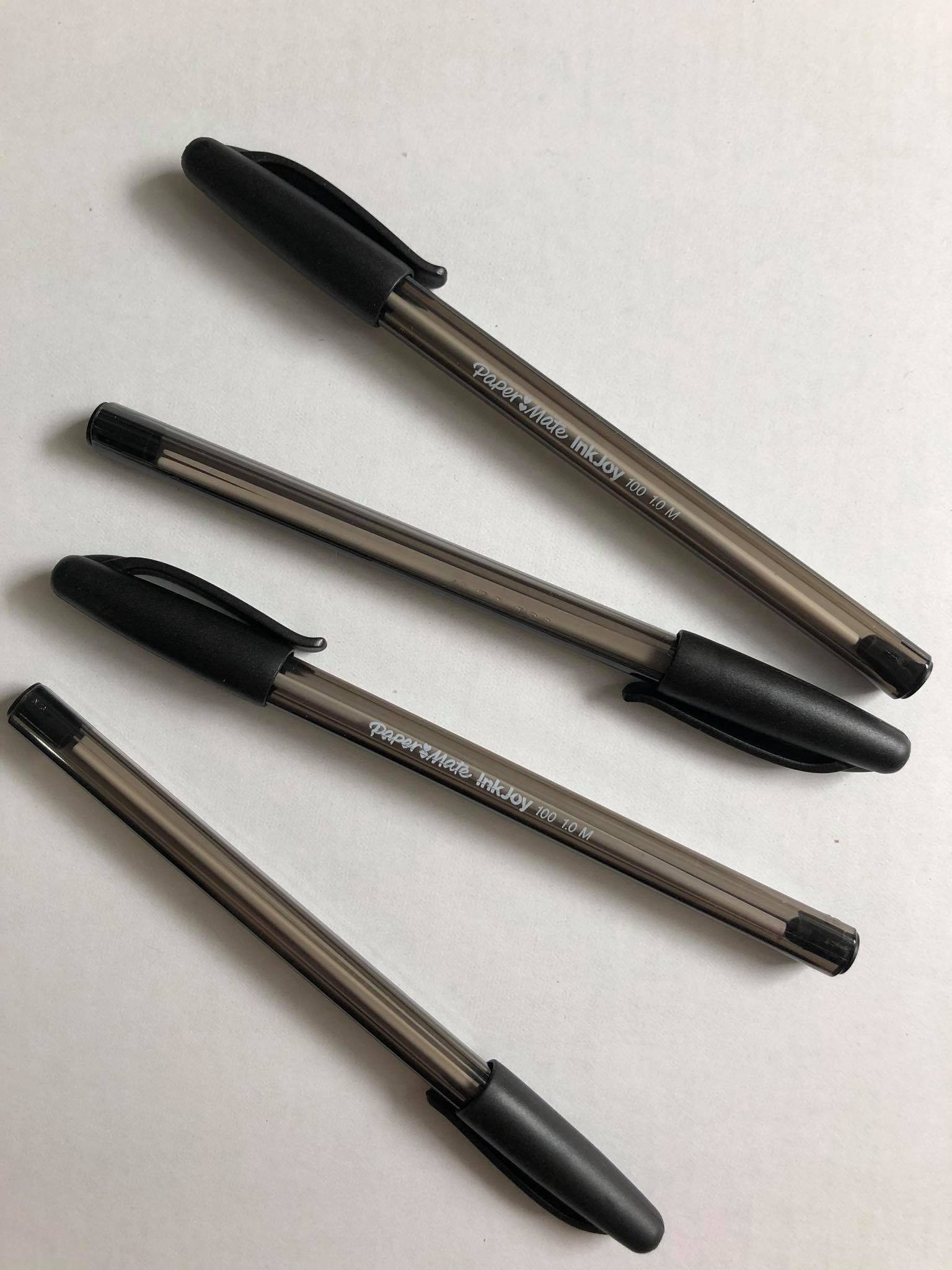 [HCM]COMBO 4 CÂY BÚT BI PAPER MATE INKJOY 100ST PEN TAPPING MÀU ĐEN