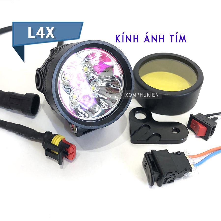 [HCM]Đèn Trợ Sáng L4X Kính Ánh Tím 30W [ Kèm phụ kiện ]