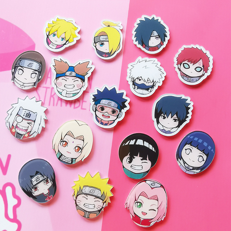 Ghim cài balo, quần áo hình Naruto