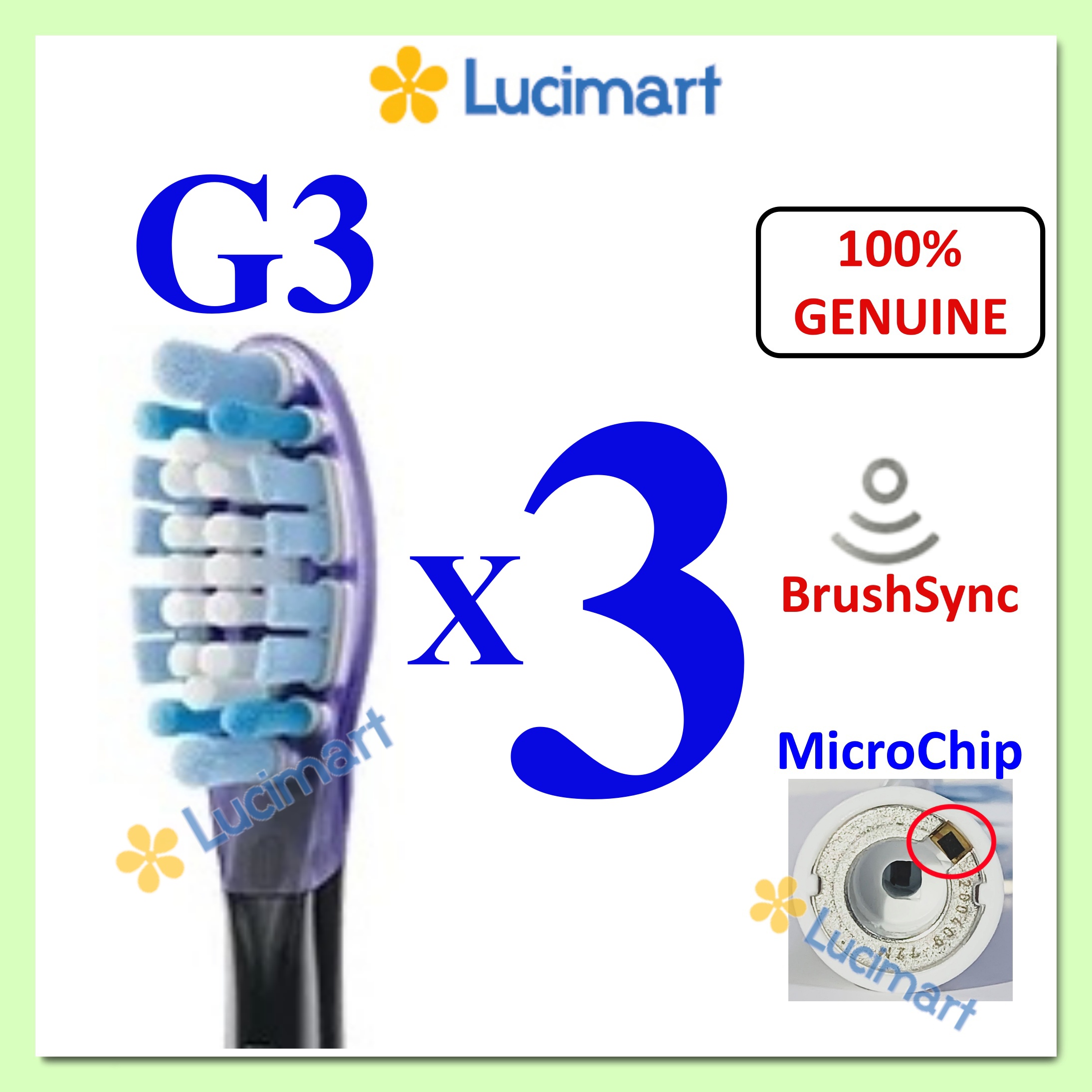 Đầu bàn chải điện Phi.lips Sonicare C3 G3 Premium 1 cái lẻ [Hàng Mỹ]