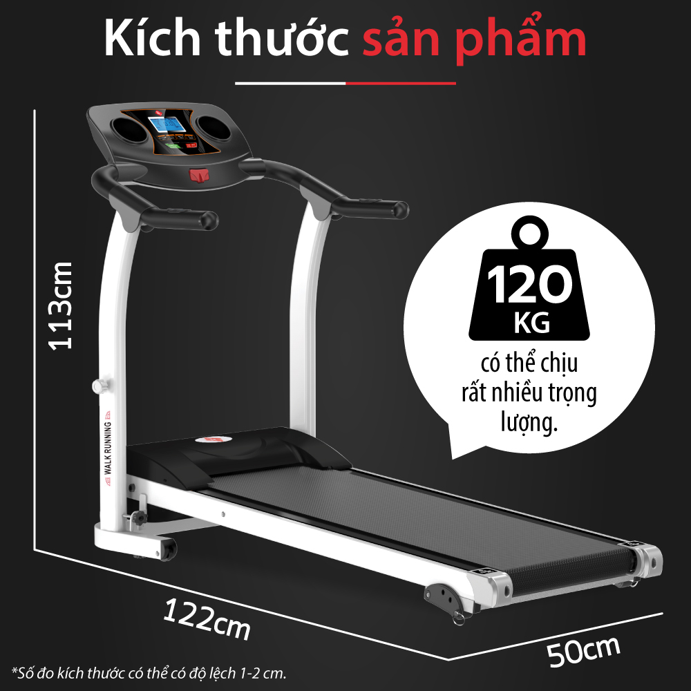 (TRẢ GÓP 0%) B&G Máy chạy bộ điện đơn năng (TREADMILL M2 ) Công xuất 2.0HP
