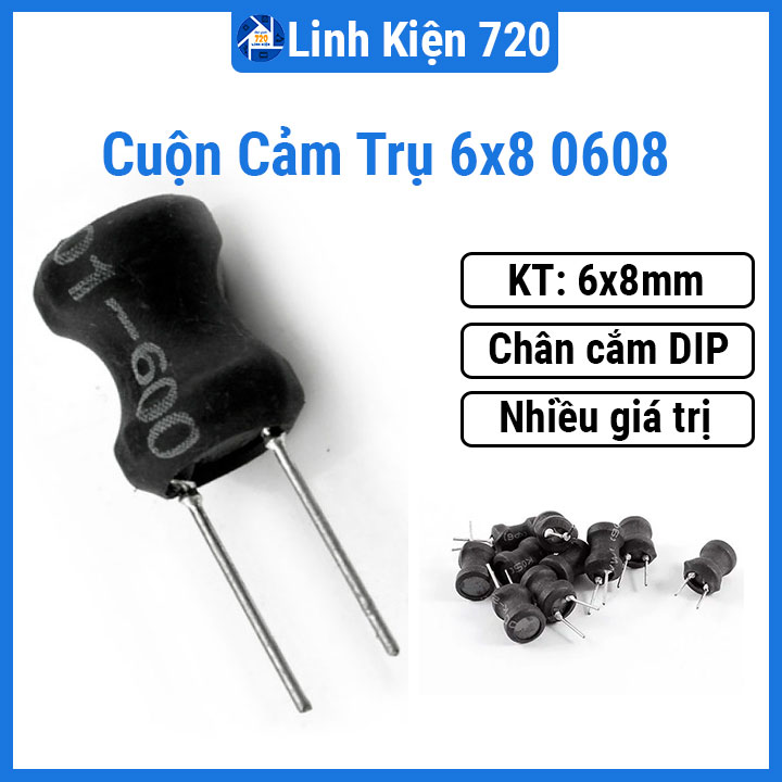 Cuộn cảm trụ 6x8mm 0608 giá trị 100uh / 220uh / 330uh