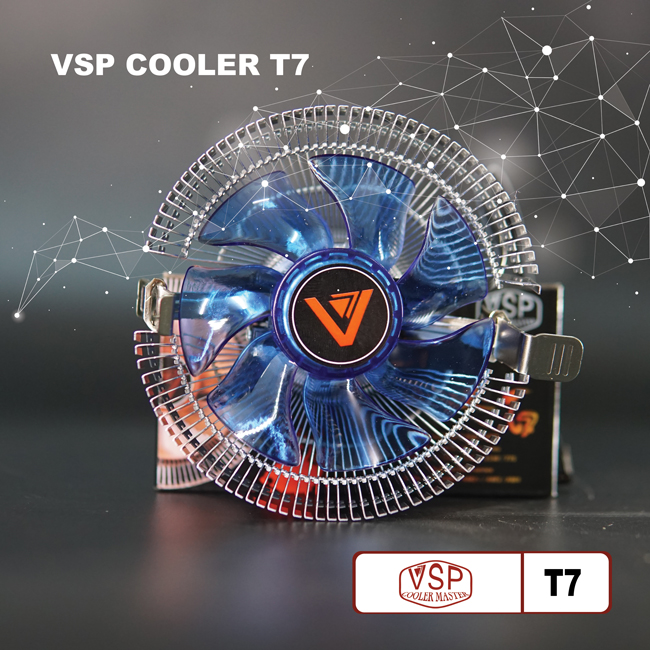 Fan CPU VSP Cooler Master T7 Led Xanh
