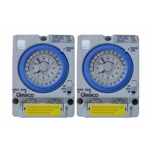 Bộ 2 Timer Camsco 24h TB35 (Rơ le thời gian 24h camsco) - kèm pin