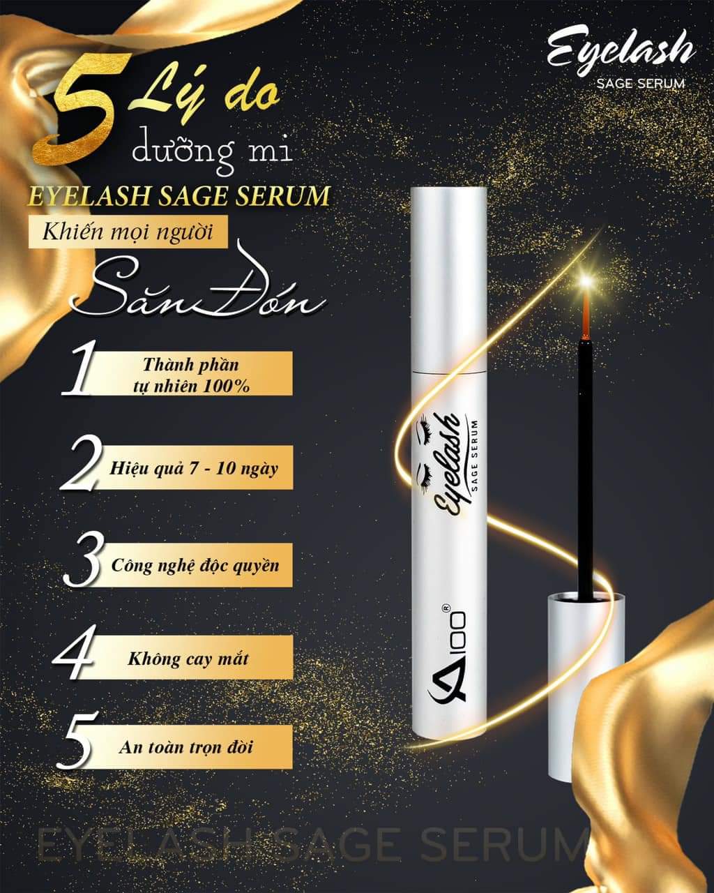 Serum dưỡng dài,dày mi không cay mắt Eyelash