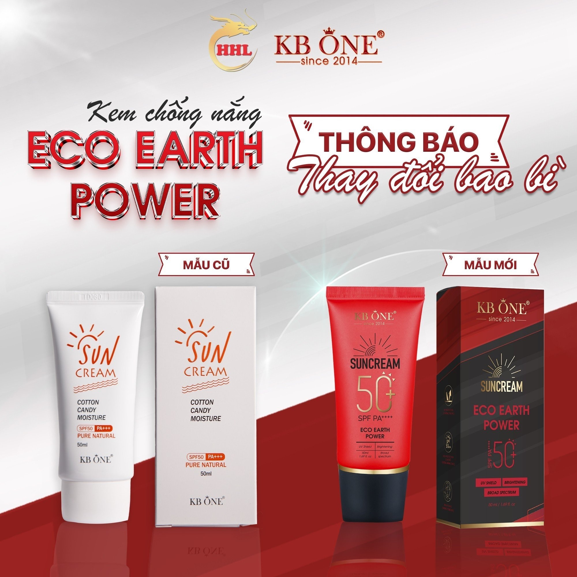 Kem chống nắng dưỡng ẩm, trắng da korea spf50/ pa+++ kbone