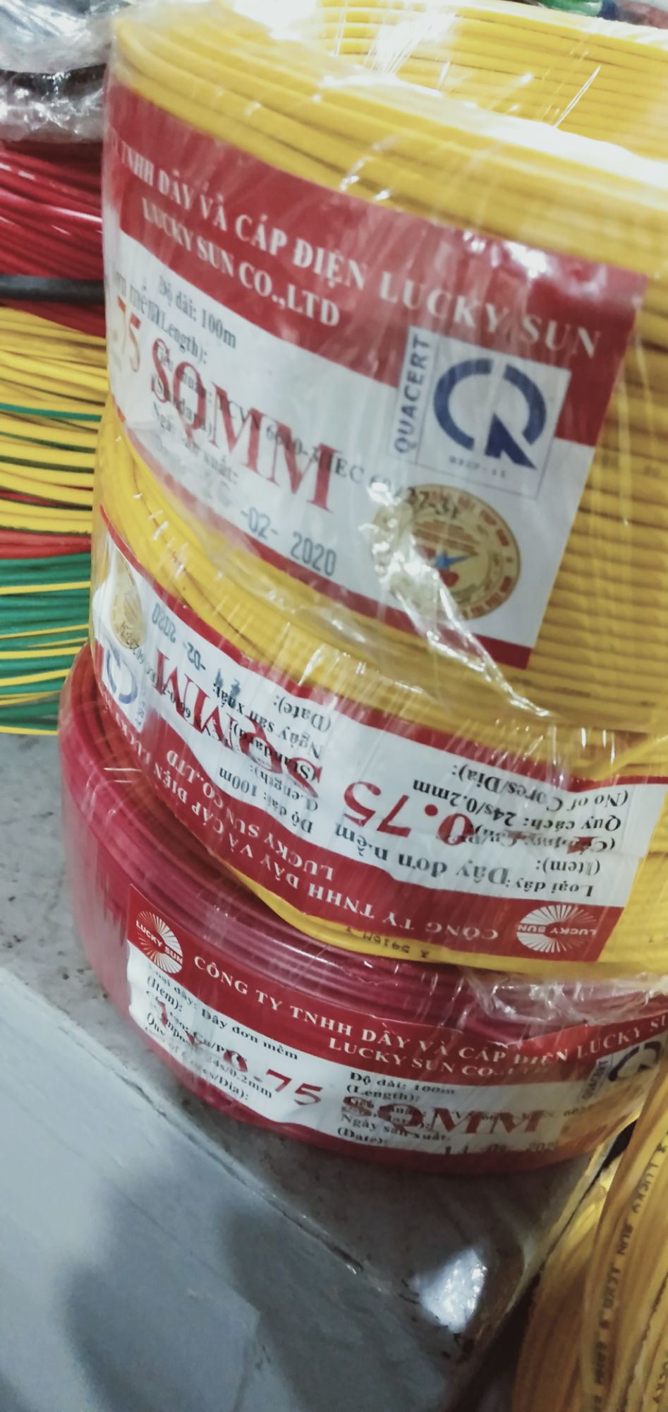 dây điện nội 1 x 0.75 cuộn 100m