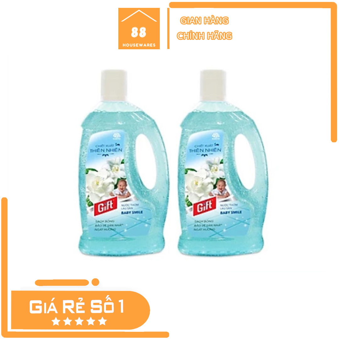 BÁO GIÁ NƯỚC LAU SÀN GIFT HƯƠNG BABY SMILE CHAI 3.8KG | Shopee Lazada Sendo Tiki mới nhất 24 Nước Lau Sàn Gift Hương Baby Smile Mẫu Mới, Ngăn Ngừa Nấm Mốc 99%, Can 1000 ml