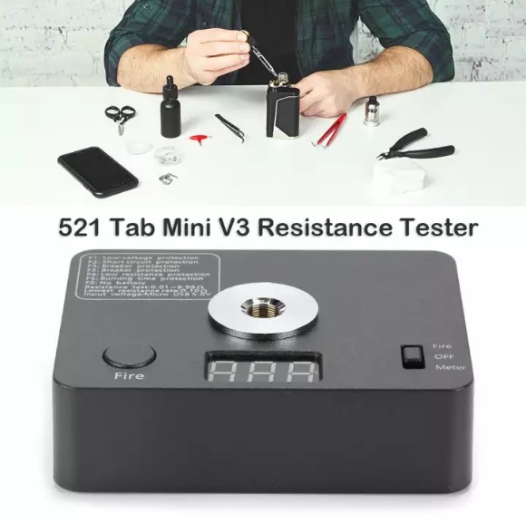 Dụng cụ đo ohm coil cao cấp v3 khả năng heatup chuyên nghiệp dùng pin 18650
