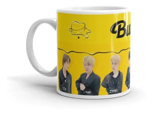 Cốc sứ cao cấp uống trà  BTS Butter siêu dễ thương