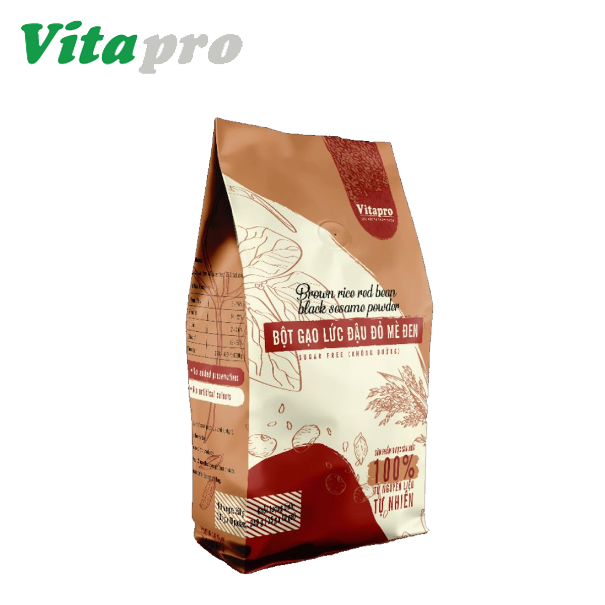 BỘT GẠO LỨT ĐẬU ĐỎ MÈ ĐEN KHÔNG ĐƯỜNG VITAPRO