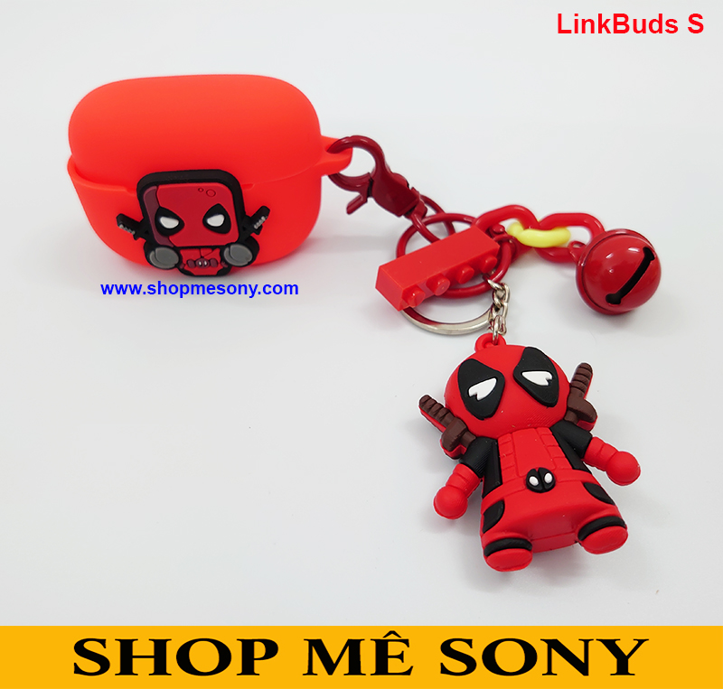 Sony LinkBuds S - Case ốp siêu anh hùng Deadpool kèm móc khóa (WF-LS900N)