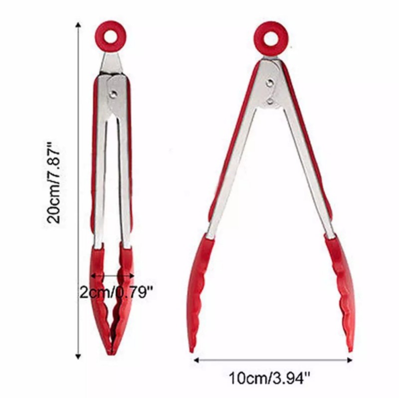 KẸP GẮP THỨC ĂN SILICON 21CM (MÀU NGẪU NHIÊN)