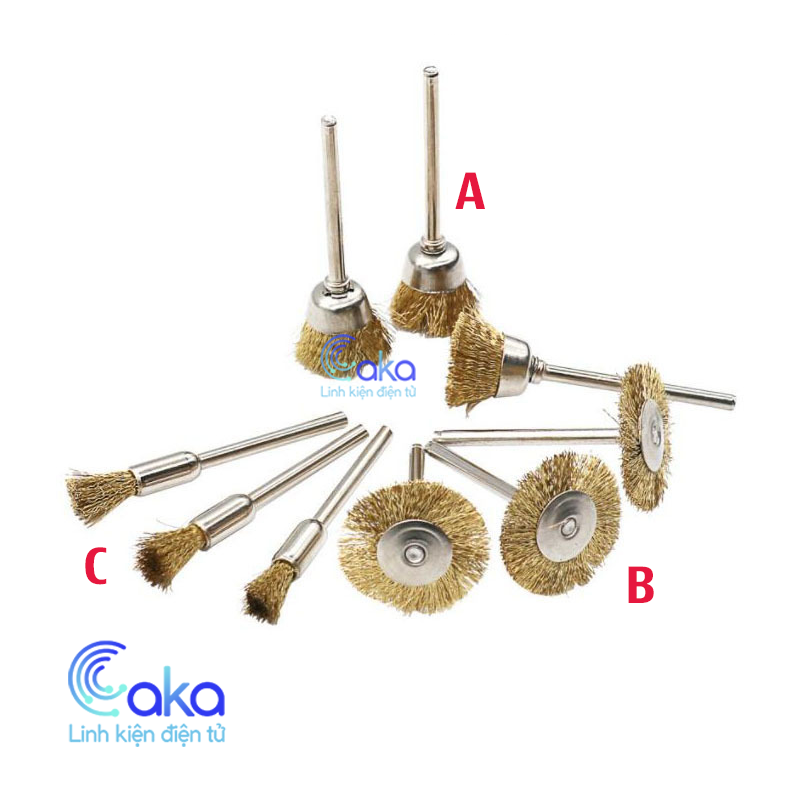 Chổi đánh rỉ sét, rỉ sắt mini sợi đồng 3mm