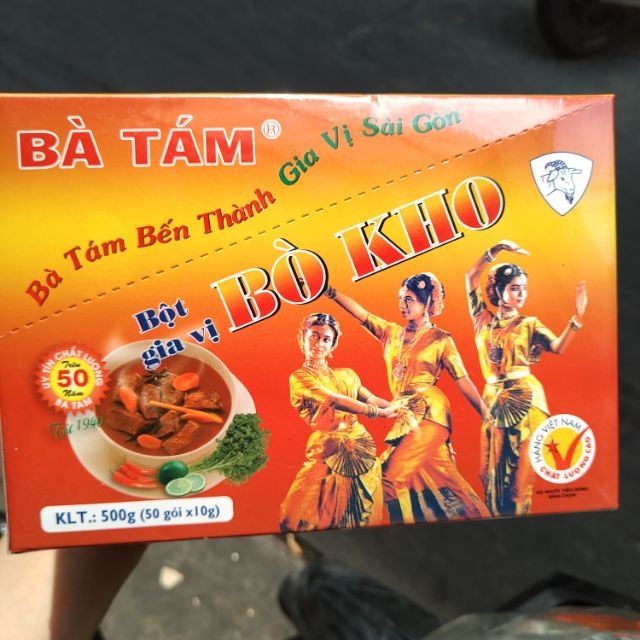 Hộp bột gia vị Bò kho hiệu Bà Tám