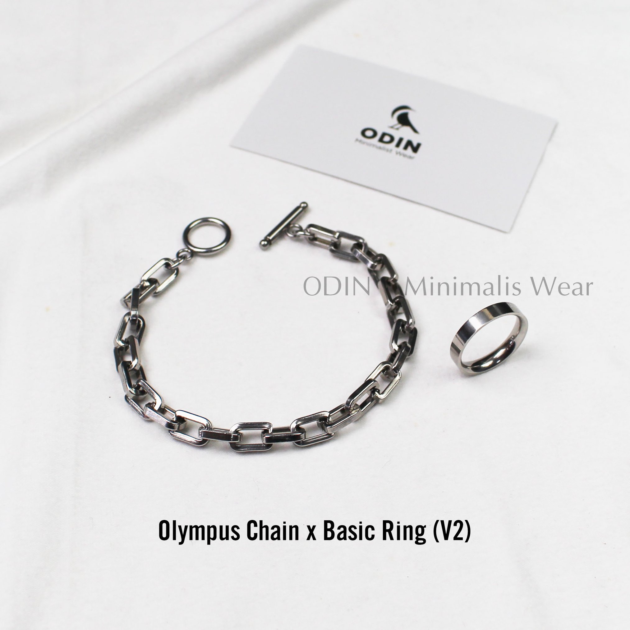Vòng tay xích khóa tròn - tặng kèm nhẫn Titan - ODIN