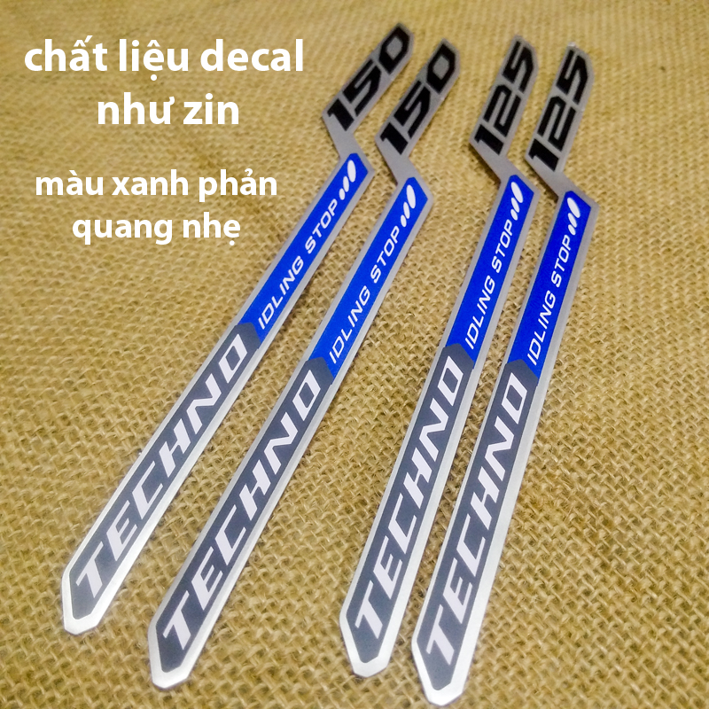 Tem dán xe TECHNO idling 150 - 125