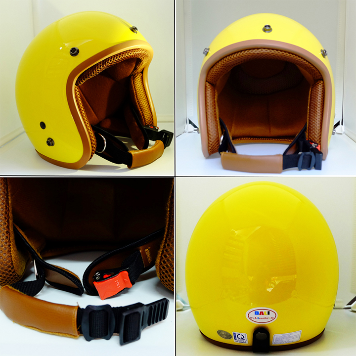 MŨ BẢO HIỂM 3/4 (16 MÀU) SƠN BÓNG LÓT NÂU SANG TRỌNG ĐẠT CHUẨN AN TOÀN