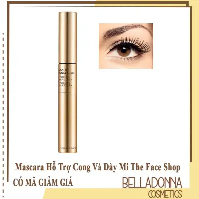 [HCM]Mascara Hỗ Trợ Cong Và Dày Mi The Face Shop Gold Collagen Volume Mascara 12g