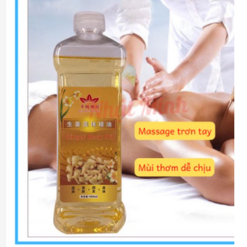 Tinh dầu massage body thảo dược gừng hoa hồng lawender dầu masa Thiên Nhiên Chai 500ml