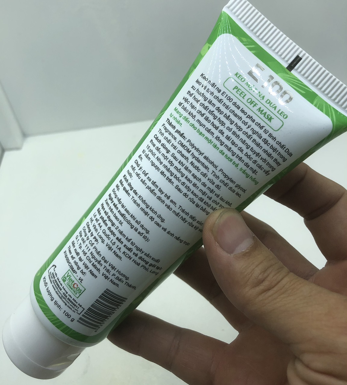 Gel lột mặt nạ dưa leo E100