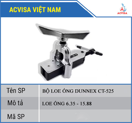 BỘ LOE ỒNG DUNNEX CT - 525 (LOE ỐNG 6.35 tới 15.88)