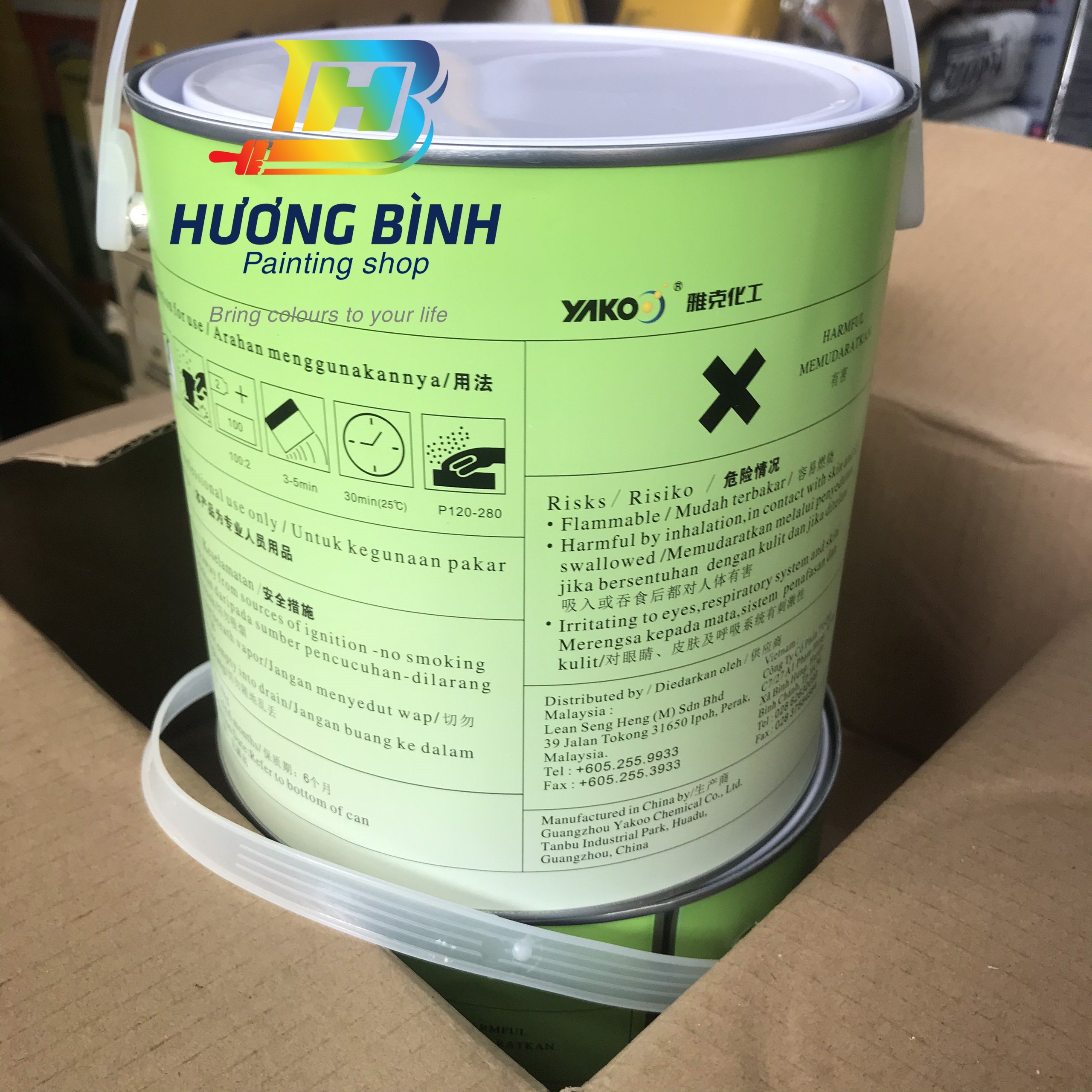 Bột bả trám 2 thành phần Yako 380 (thùng 4kg)