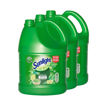 Nước rửa chén Sunlight Matcha Trà Nhật chai 3.6kg (MỚI)