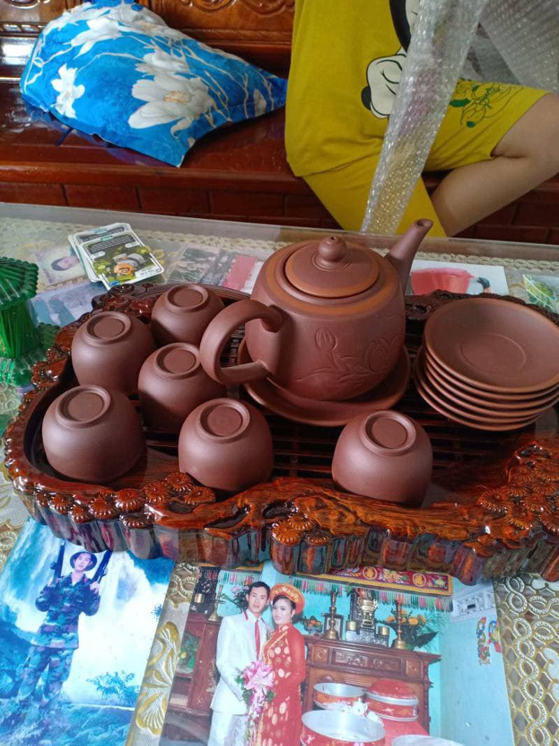 [FREESHIPPP] KHAY ĐỰNG TRÀ NHỰA  GIẢ  GỖ